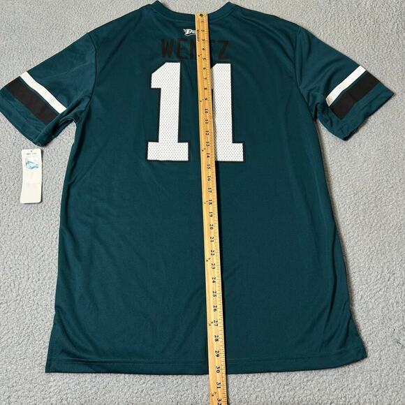 Philadelphia‎ Eagles T-Shirt Adult L Green #11 Carson Wentz Dri Fit NFL NEW - Picture 6 of 8